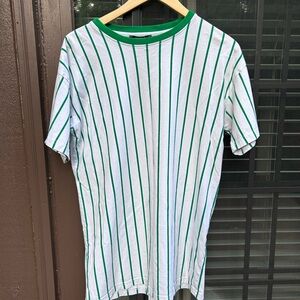 Forever 21 Green and White Striped Tee
